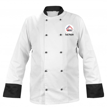 Bluza kucharska z wstawkami personalizowana , 2 modele do wyboru , długi / krótki rękaw